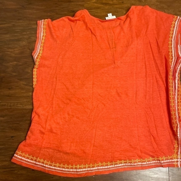 J. Jill Coral Linen Oversized Top Size M - Picture 3 of 5